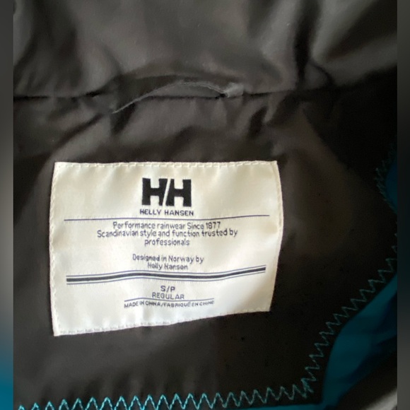 Helly Hanson double-breasted rain coat in dark gray in small - Picture 2 of 6